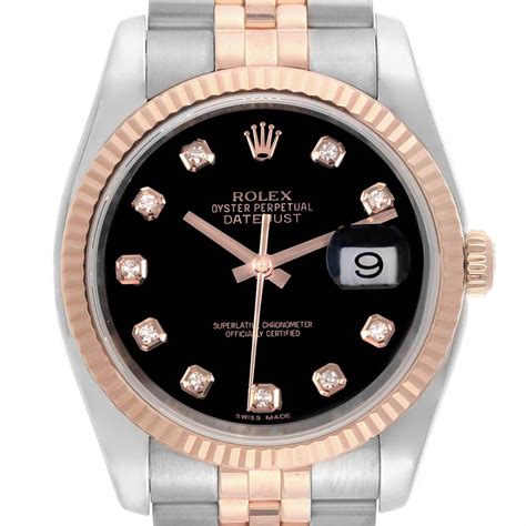 rolex date just gold schwarz|rolex datejust 36 everose gold.